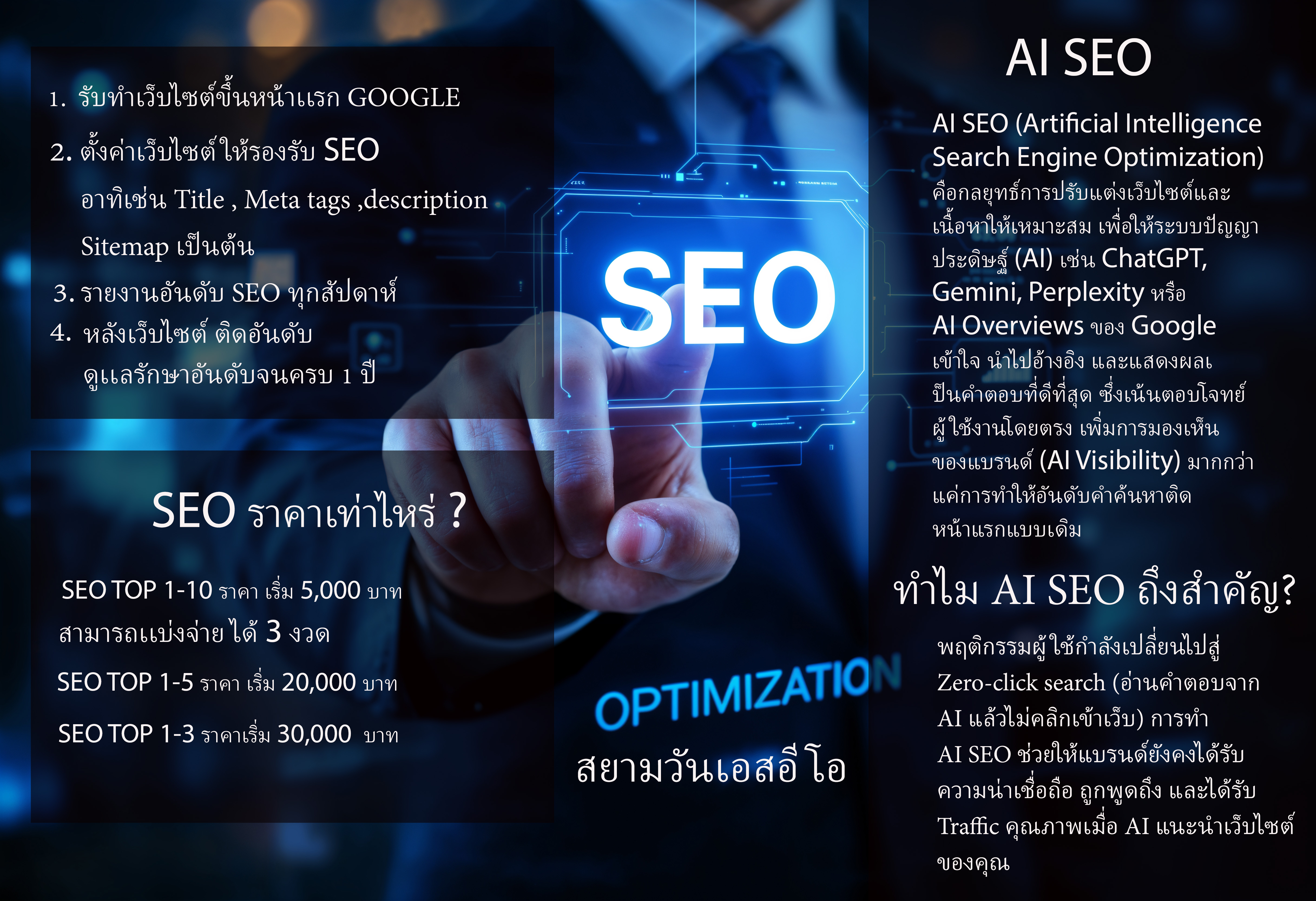 รับออกเเบบเว็บไซต์ รับเขียนโปรเเกรม รับทำ SEO โดยอาชีพ